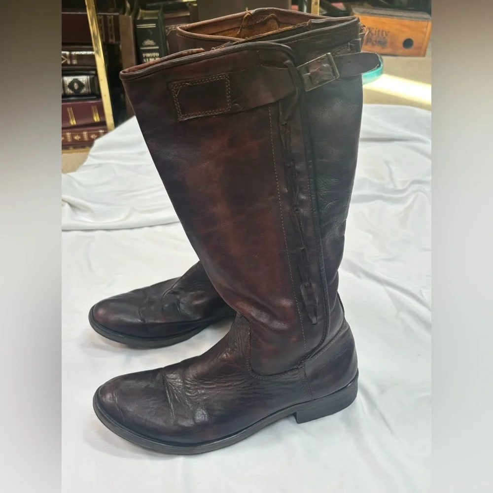 Bed Stu brown knee high boots size 9.5 leather tall - Picture 4 of 8